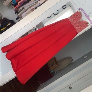 Red studded PROM DRESS